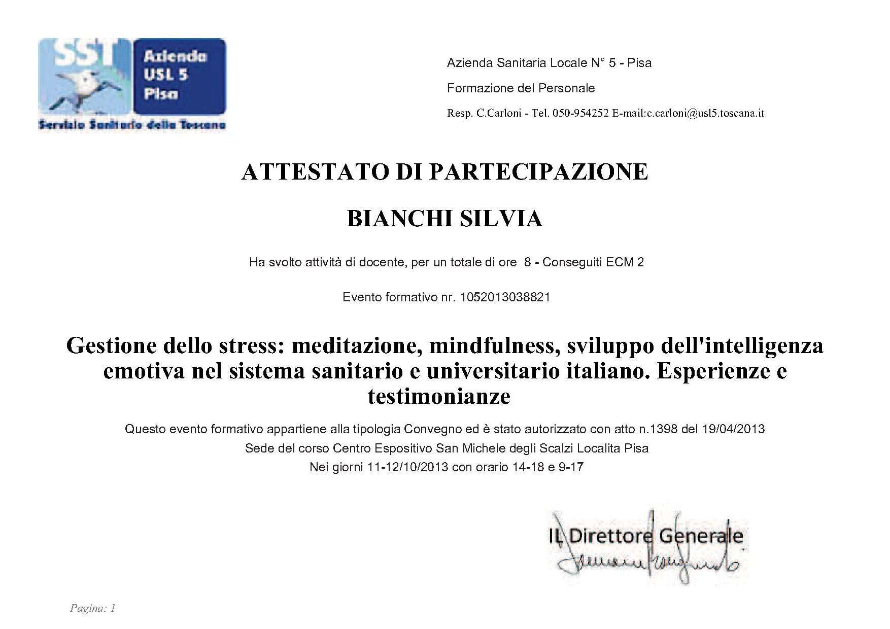 Attestati Dott.ssa Silvia Bianchi 22
